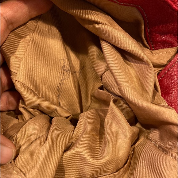 The Sak Deena Red Flap Pebbled Leather Crossbody Bag - Picture 10 of 16